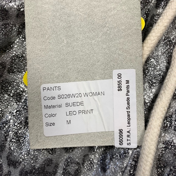 S.T.R.A. Made In Italy NWT Suede M Leopard pants - Picture 3 of 8